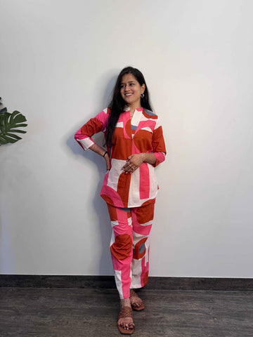 Abstract print Co Ord Set CS0019