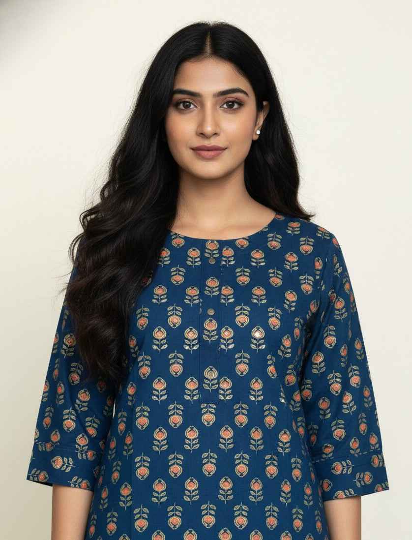 Straight Fit Only Kurta In Pure Cotton