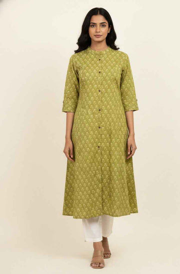 Pure Cotton A Line Only Kurtas