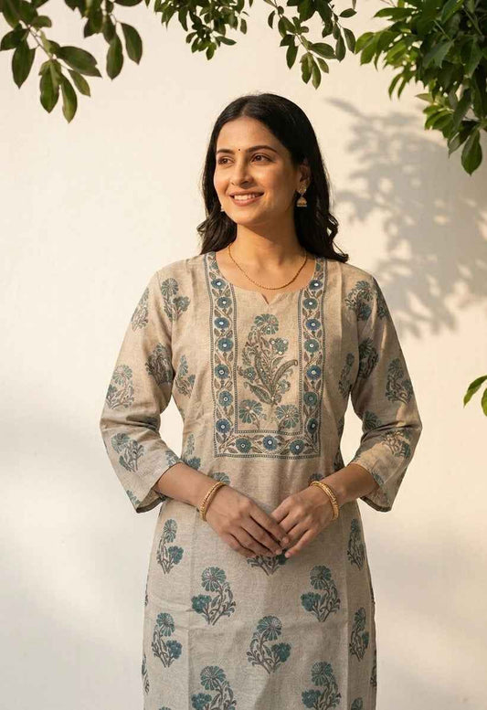 Pure Chanderi Printed Dupatta Set