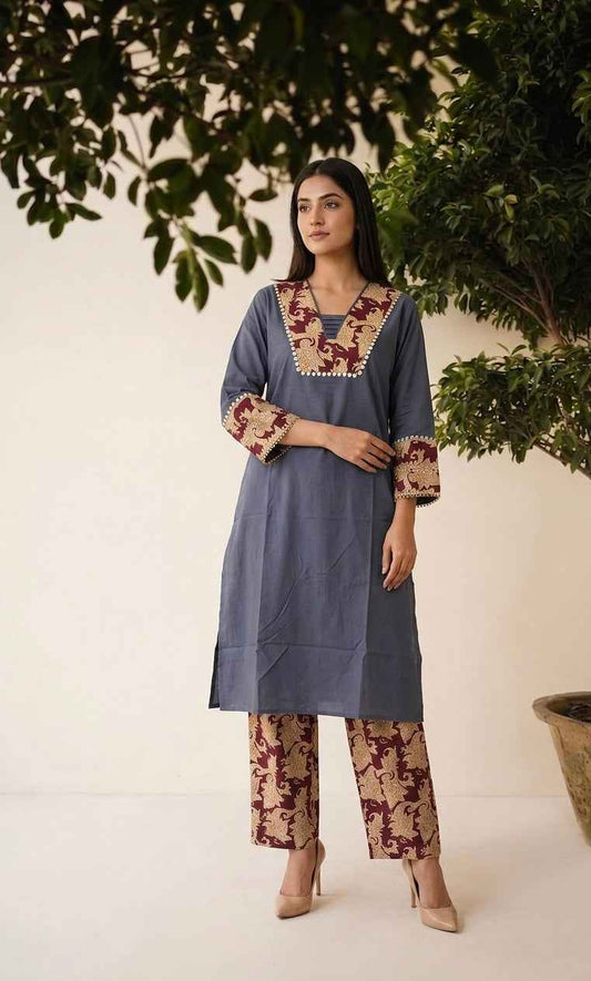 Pure Cotton Two Piece Set