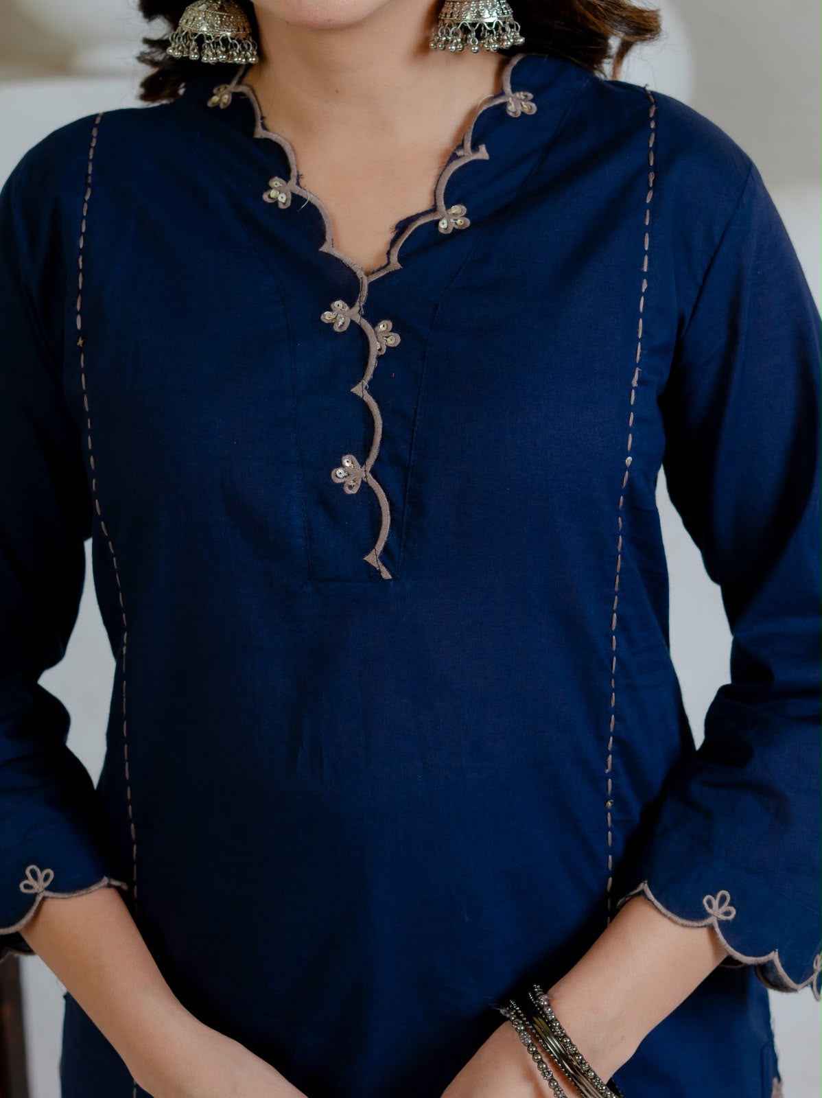 Pure Cotton Embroidered Dupatt Set