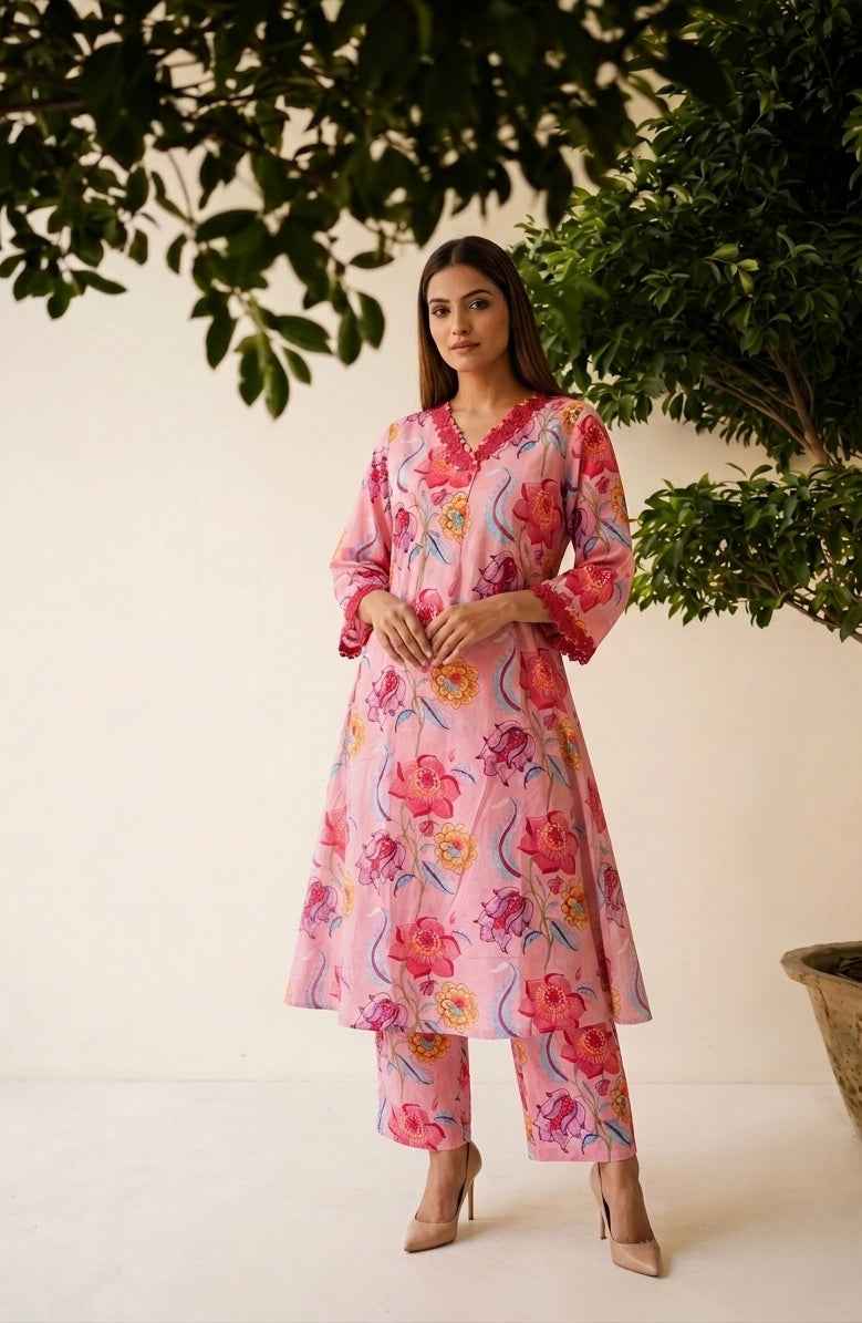 Pure Cotton Two Piece Set