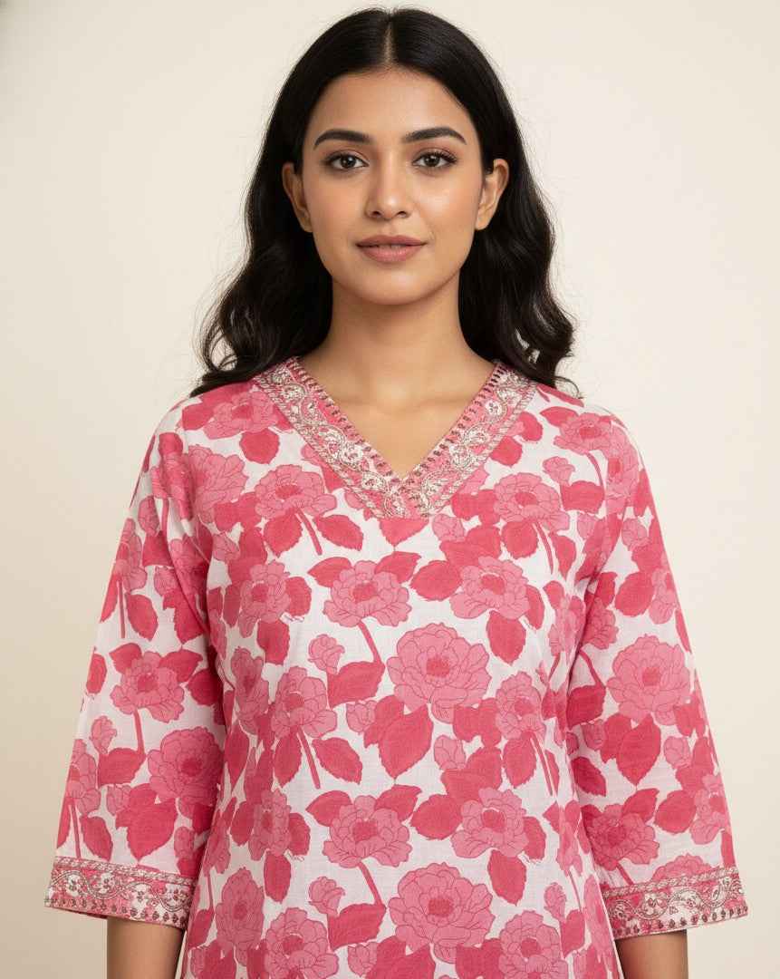 Straight Fit Only Kurta In Pure Cotton