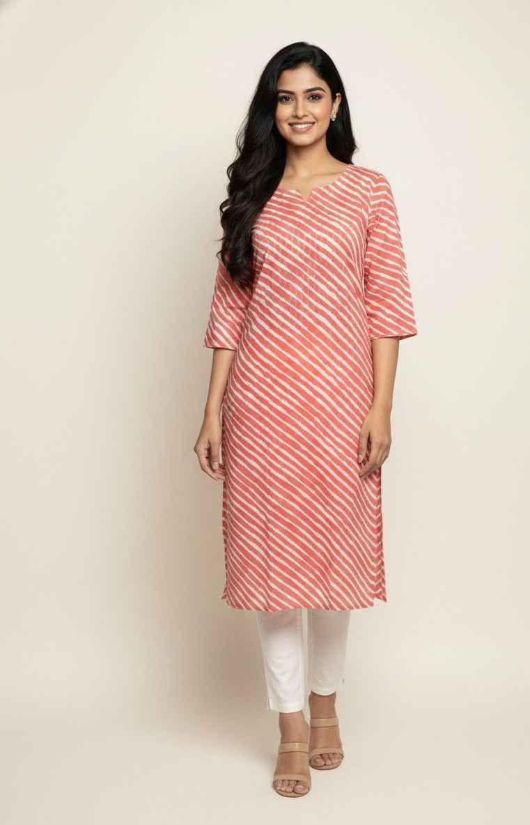 Straight Fit Only Kurta In Pure Cotton