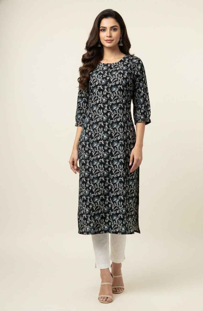 Straight Fit Only Kurta In Pure Cotton