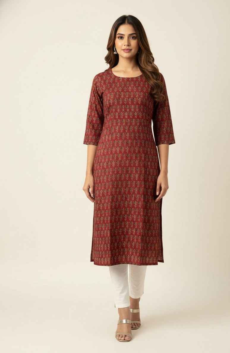 Straight Fit Only Kurta In Pure Cotton