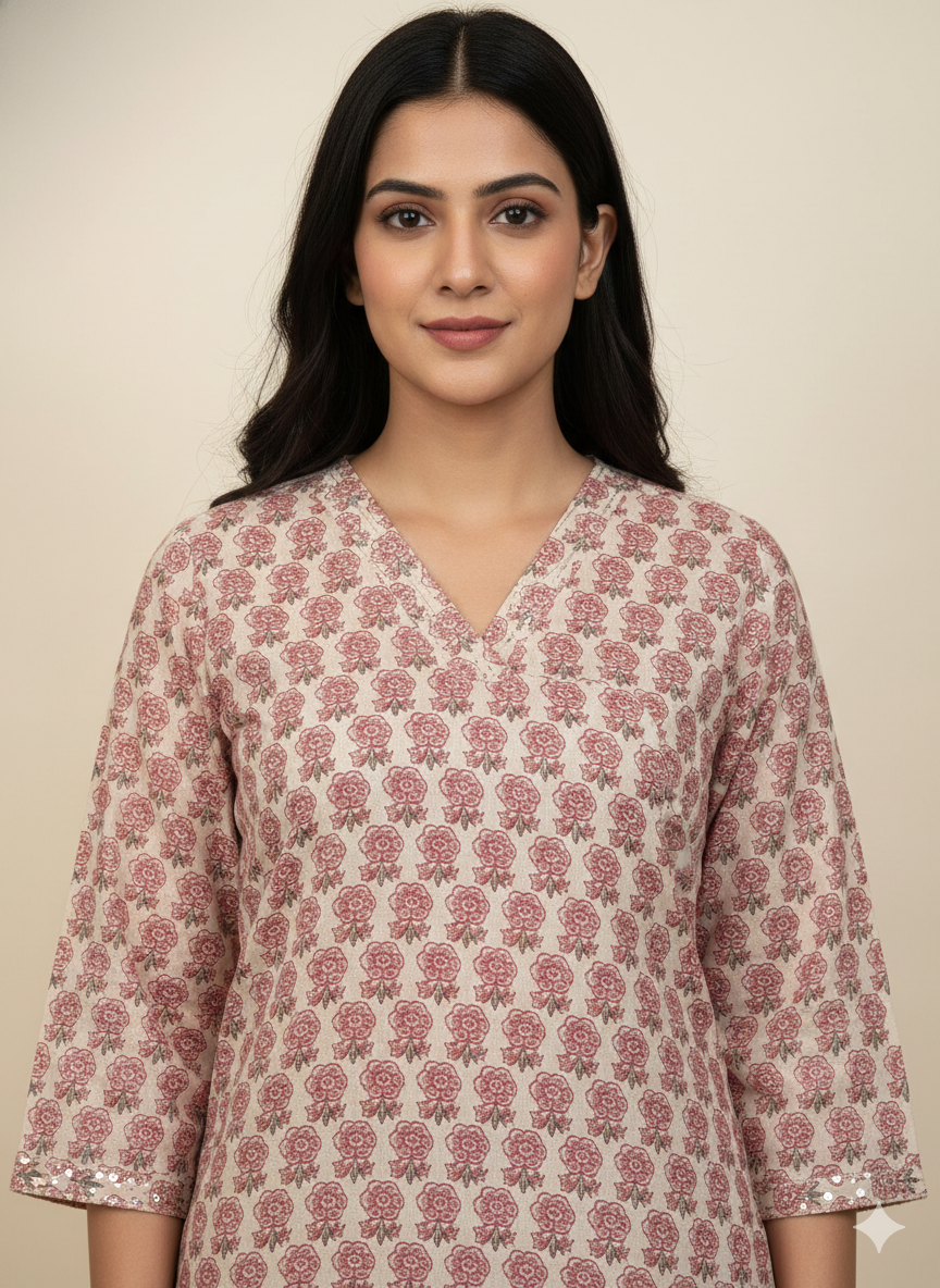 Straight Fit Only Kurta In Pure Cotton