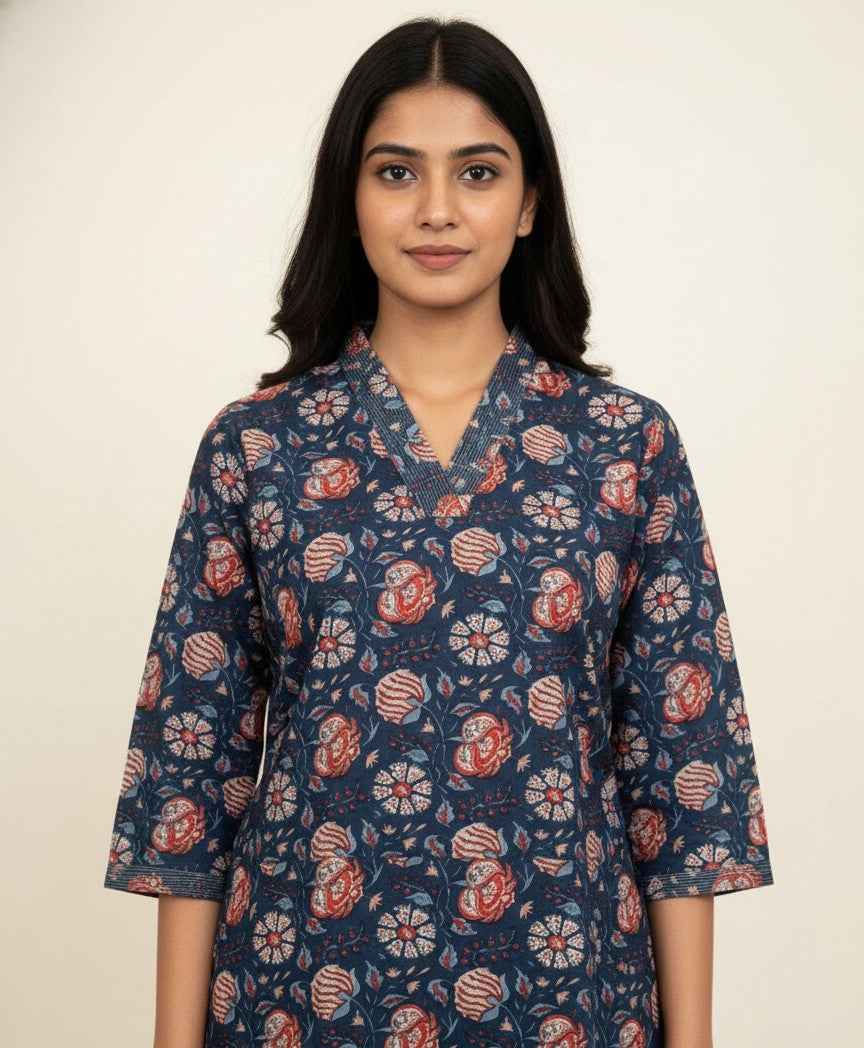 Straight Fit Only Kurta In Pure Cotton