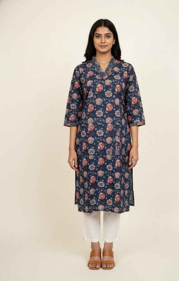 Straight Fit Only Kurta In Pure Cotton