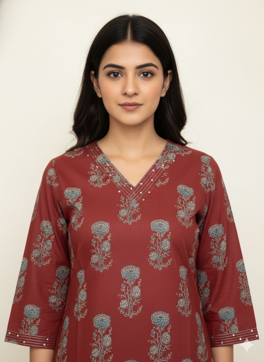 Straight Fit Only Kurta In Pure Cotton