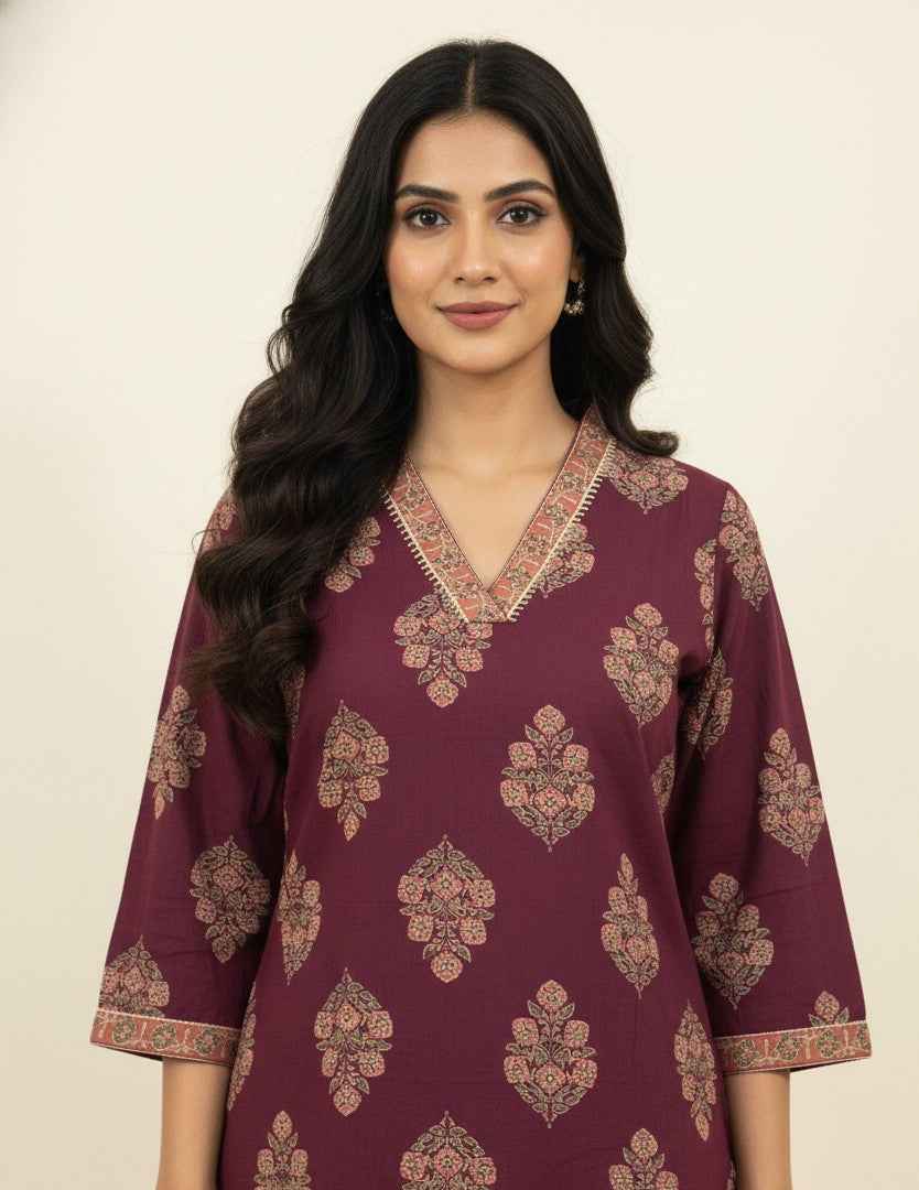 Straight Fit Only Kurta In Pure Cotton