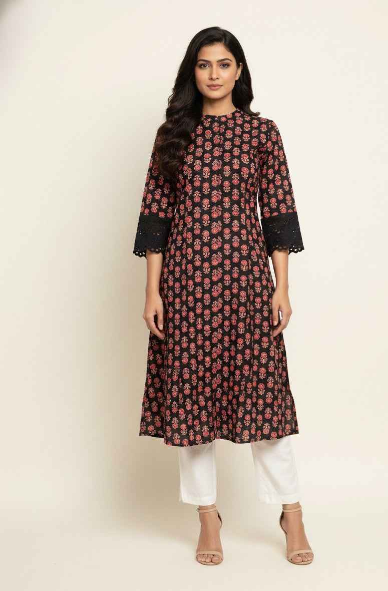 Pure Cotton A Line Only Kurtas