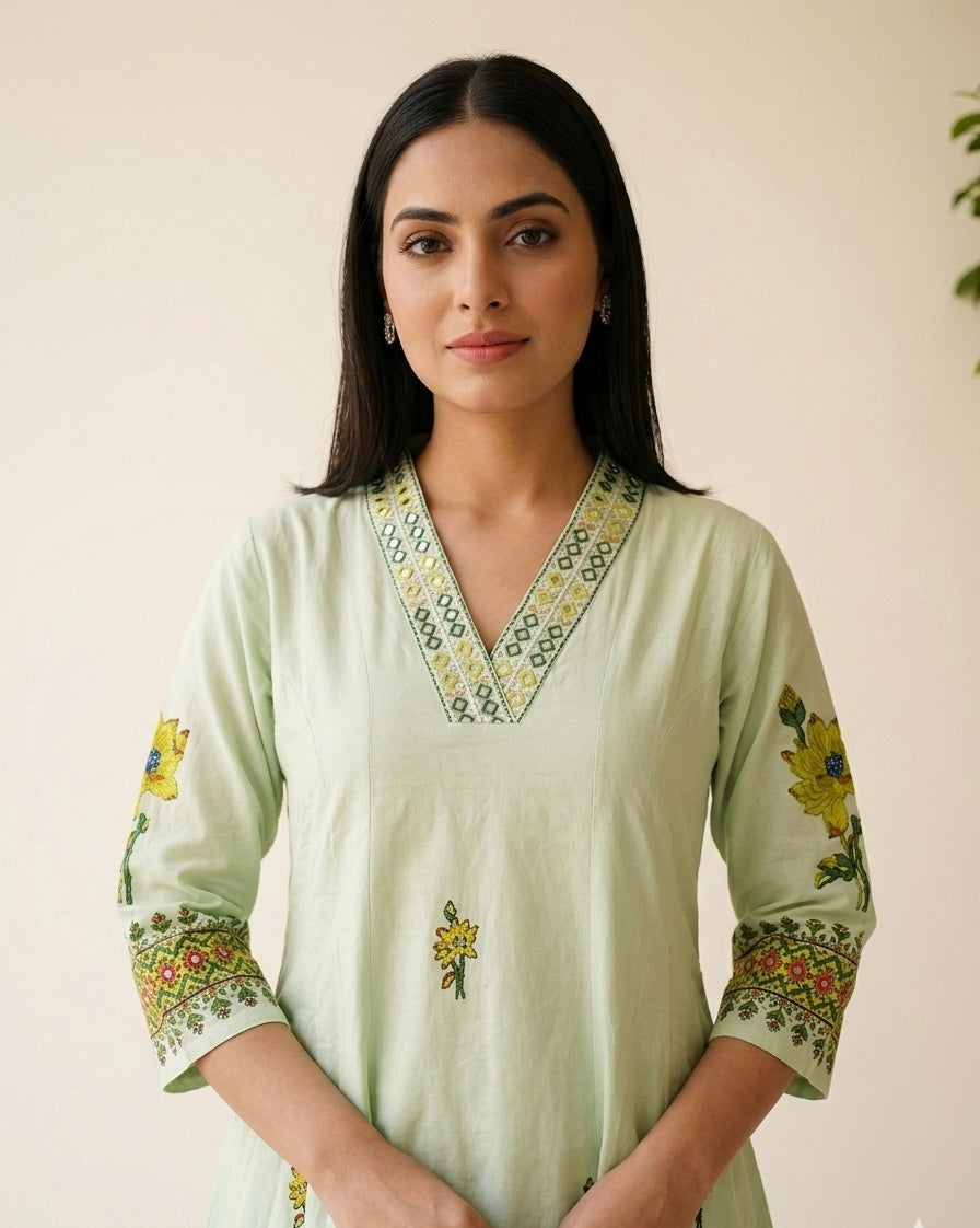 Premium Cotton A Line Anarkali Suits AKS006