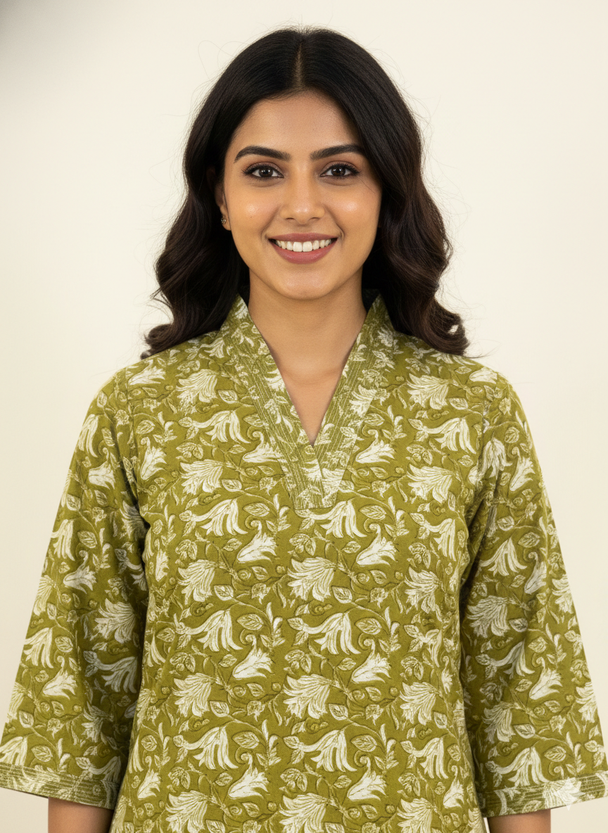 Straight Fit Only Kurta In Pure Cotton