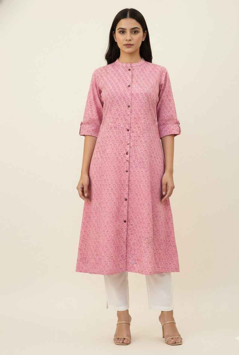 Pure Cotton A Line Only Kurtas