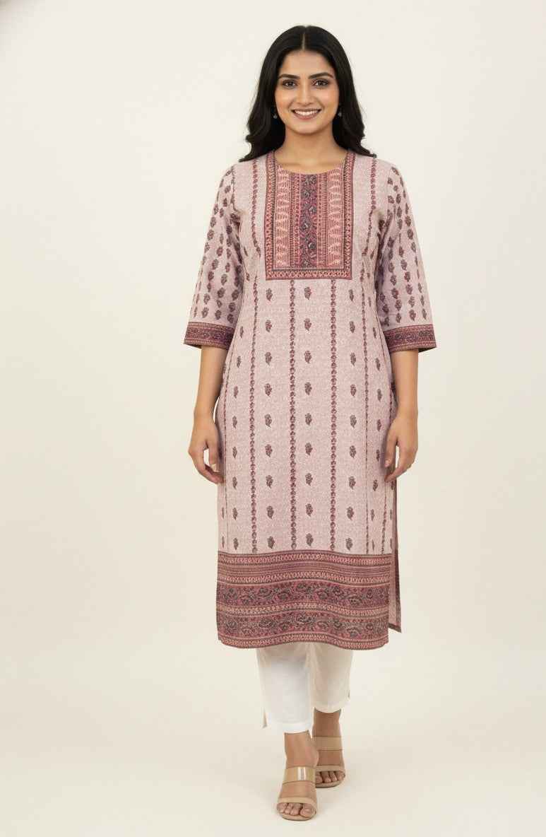 Straight Fit Only Kurta In Pure Cotton