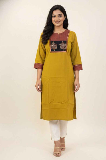 Straight Fit Only Kurta In Pure Cotton