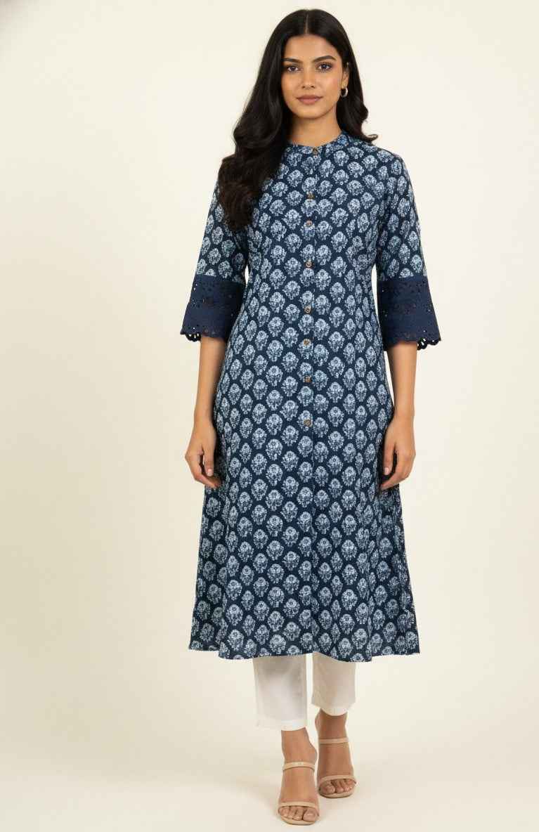 Pure Cotton A Line Only Kurtas