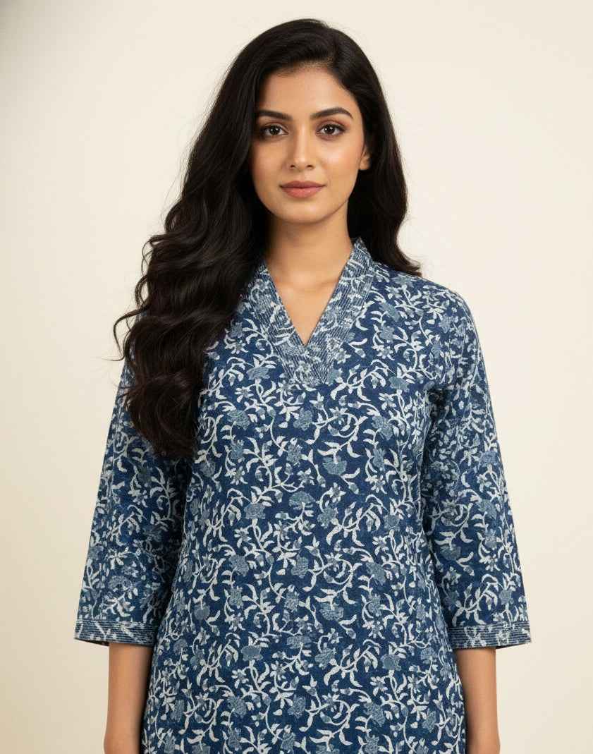 Straight Fit Only Kurta In Pure Cotton