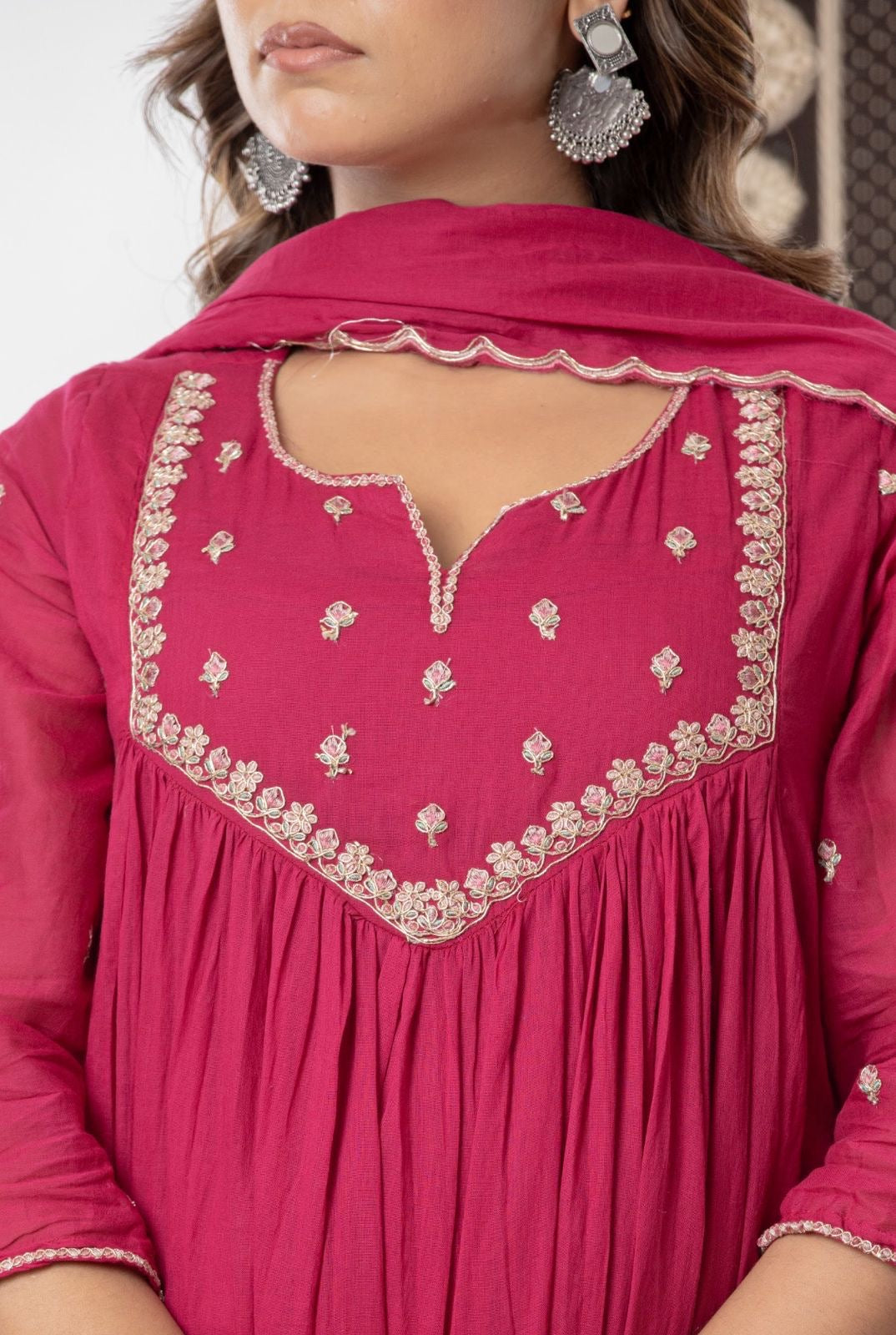 Premium Mul Cotton Dupatta Set With Inner MC022