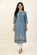 Straight Fit Only Kurta In Pure Cotton