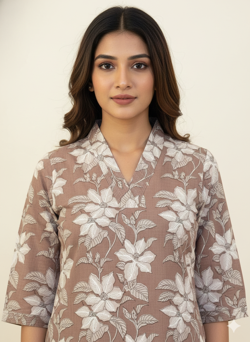 Straight Fit Only Kurta In Pure Cotton