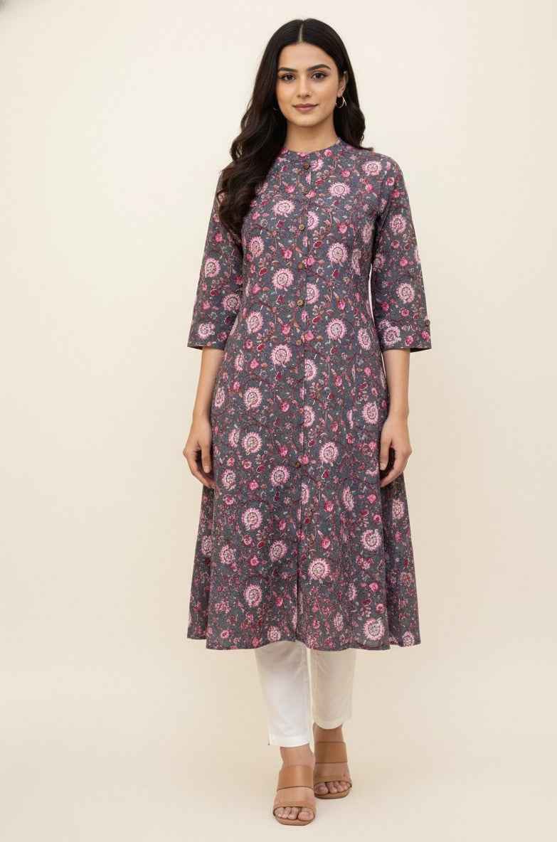 Straight Fit Only Kurta In Pure Cotton
