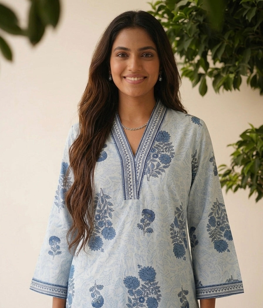 Floral Print Tunic Co-Ord Set