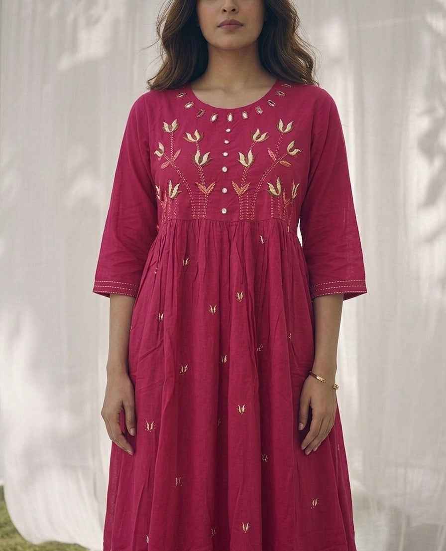 Pure Cotton Three Piece Dupatta Set