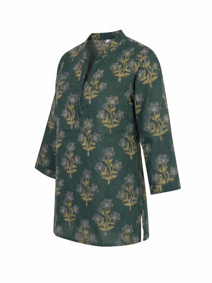 Printed Short Top In Cotton Fabric ST001