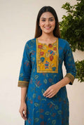 Pure Cotton Digital Print Three Piece Dupatta Set