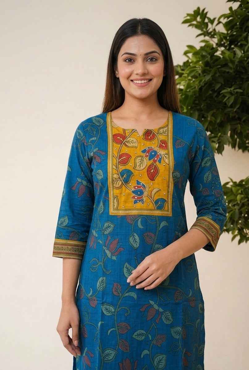 Pure Cotton Digital Print Three Piece Dupatta Set