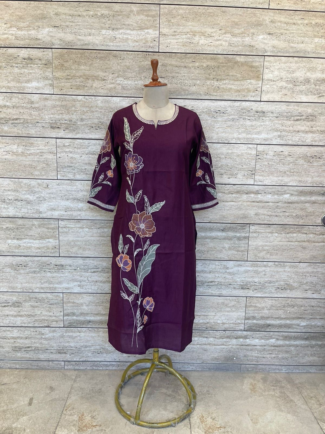 Slib Cotton Premium Embroidered Kurta