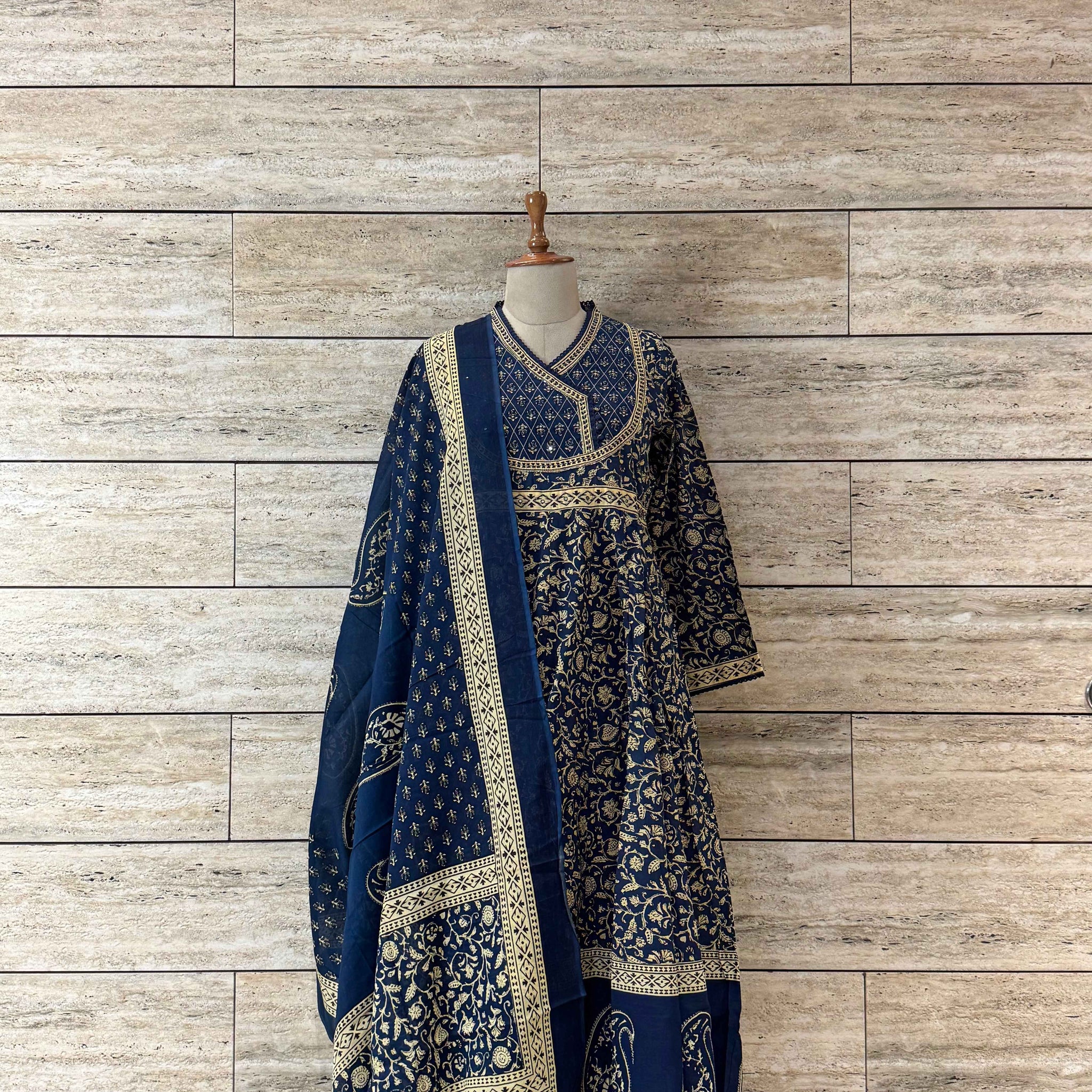 Pure Cotton Anarkali Dupatta Set
