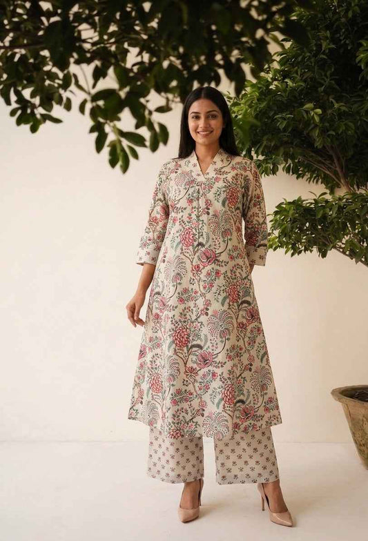 Pure Cotton Two Piece Pant Set