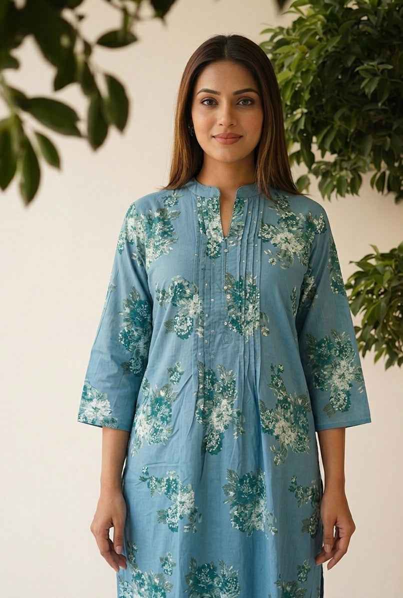 Pure Cotton Three Piece Dupatta Set