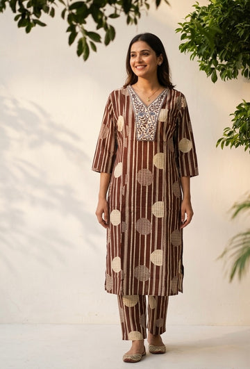 Big Size Two Piece In Cotton Fabric