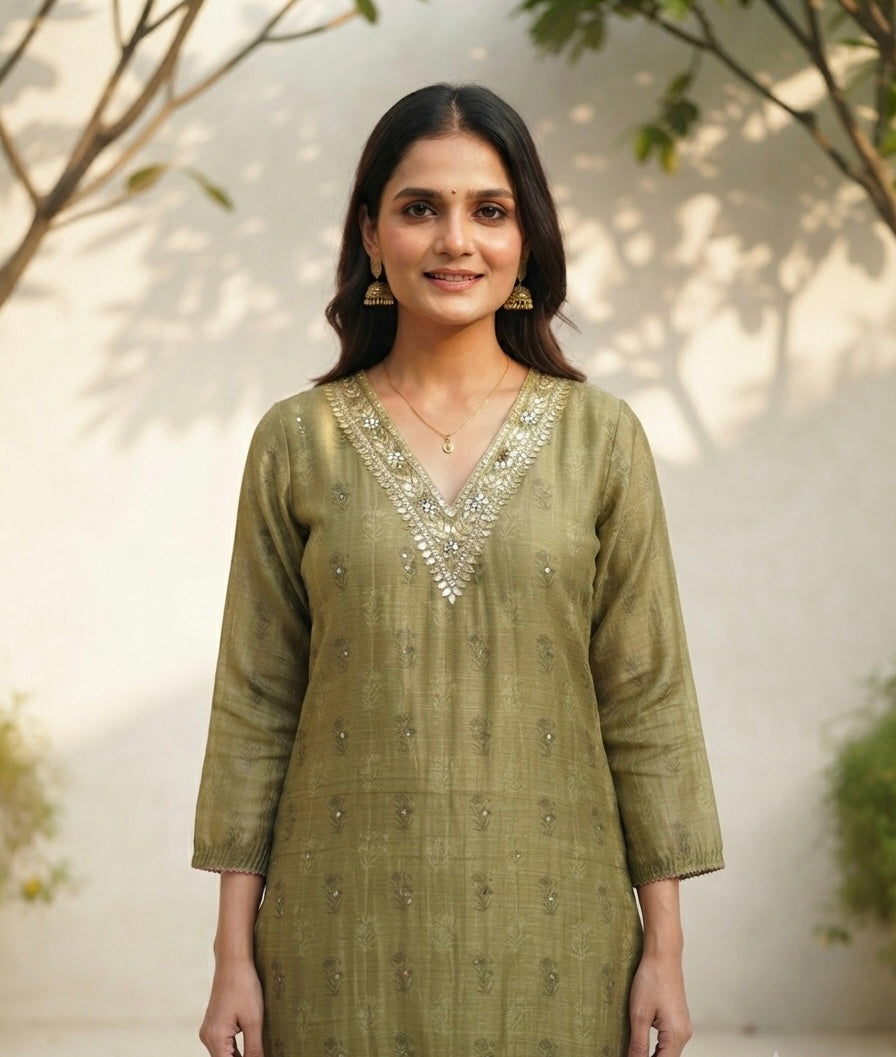 Pure Chanderi Dupatta Set CHS015