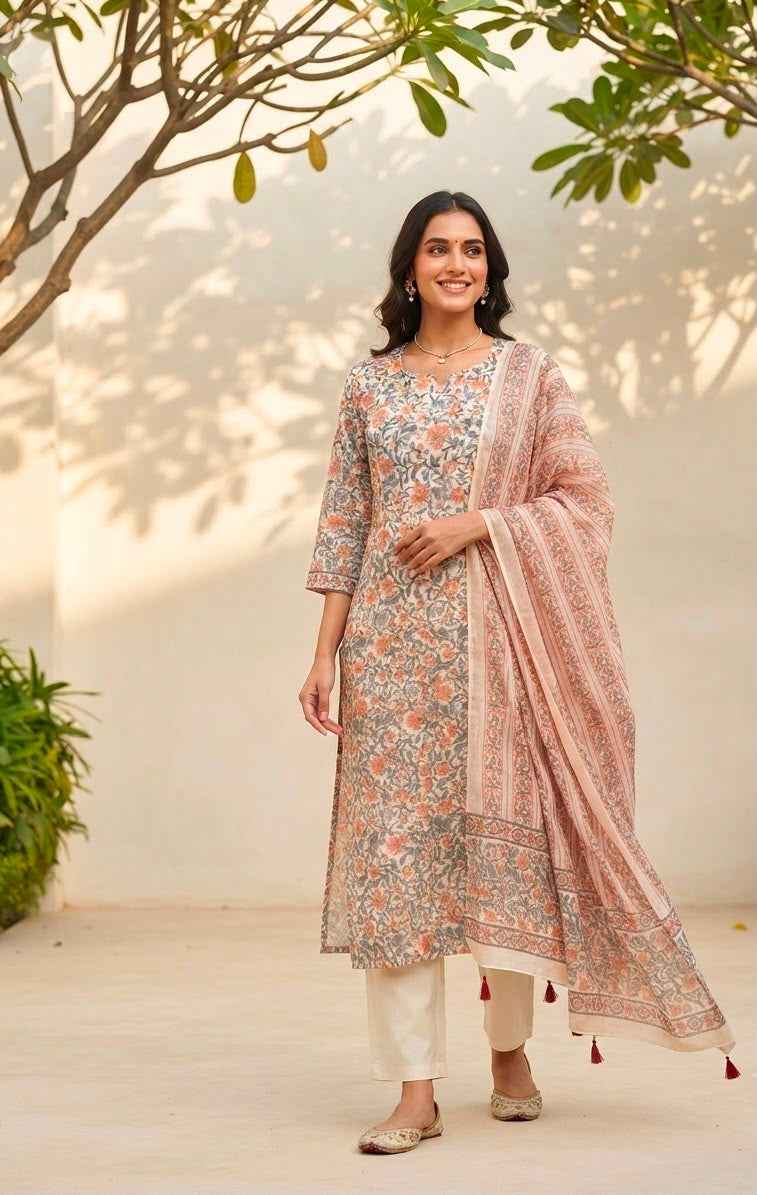 Pure Chanderi Silk Dupatta Set With Lining CHS023