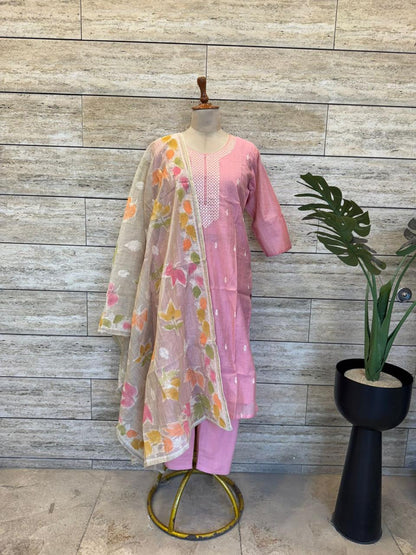 Pure Chanderi Dupatta Set