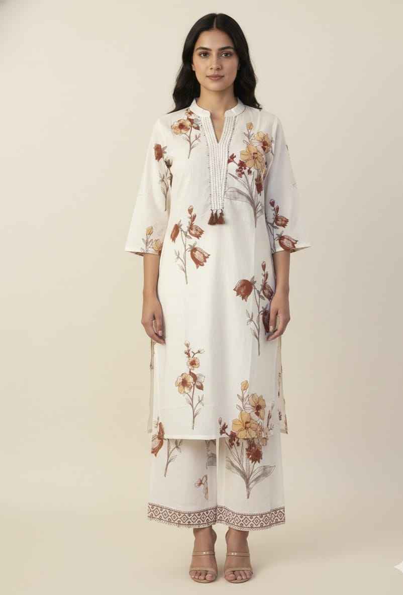 Pure cotton Floral Print Co Ord Sets COS0104