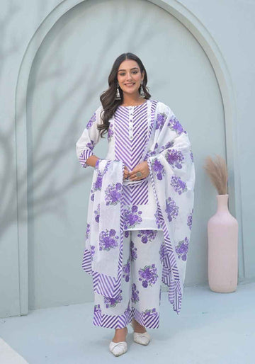 Pure cotton floral print with inner Dupatta set CS0181