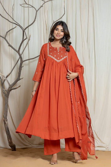 Mul Cotton Solid Base Premium Dupatta Set MC005