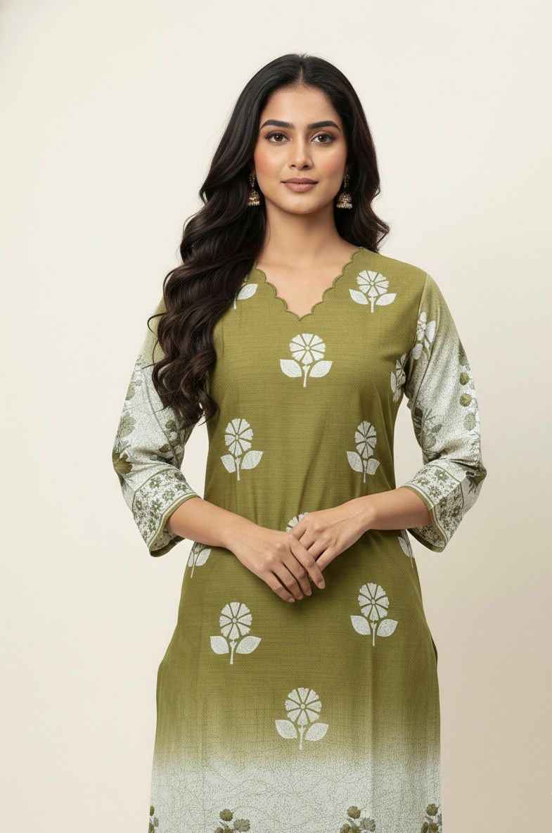 Pure cotton digital print Dupatta set