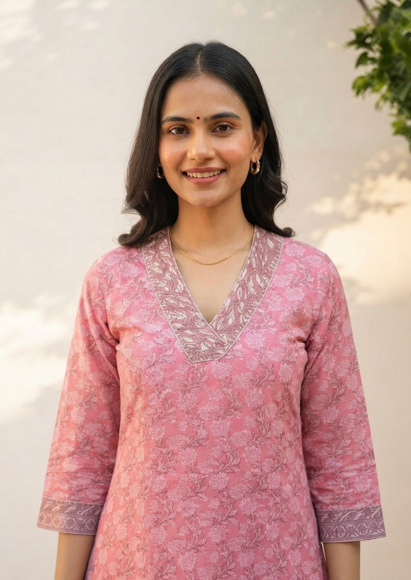 Pure Chanderi Printed Dupatta Set CHS021