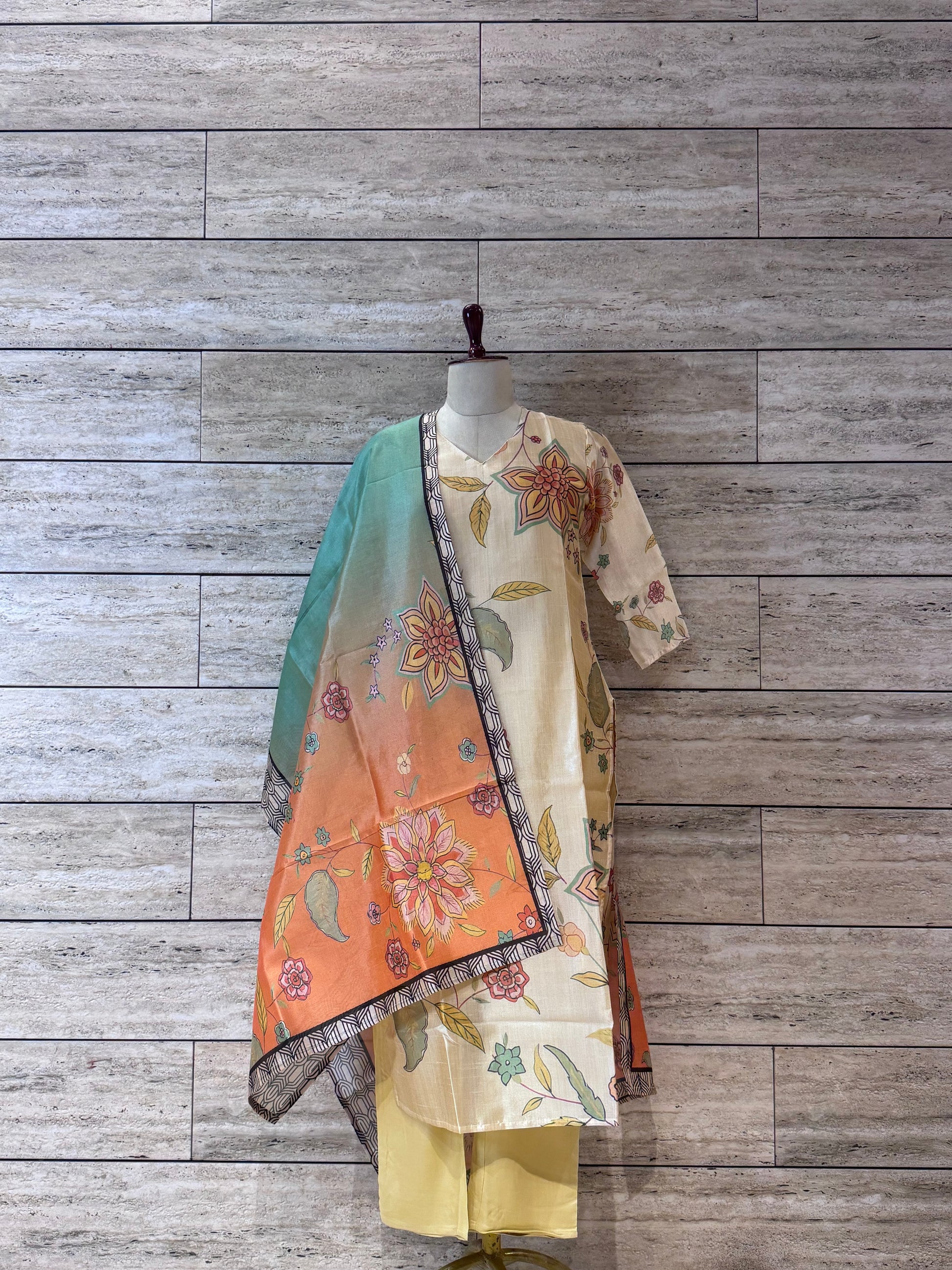 Chanderi Silk Dupatta Set - CSLK001