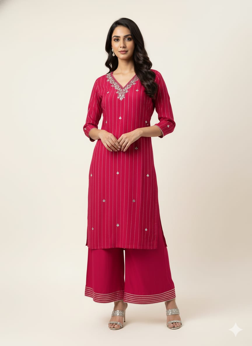 Festival Wear Pure Muslin Sharara Set With Embroidery LC0136