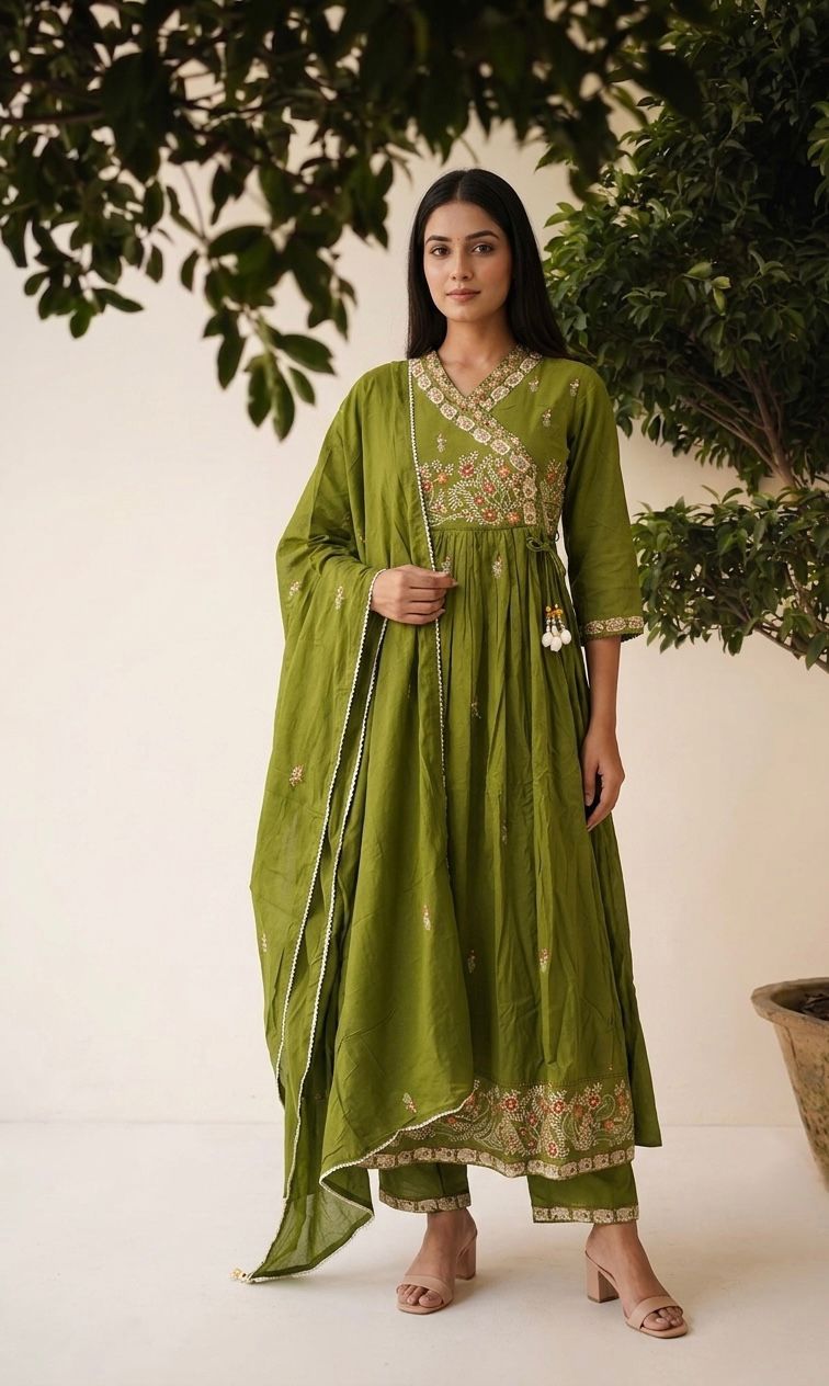 Premium Cotton A Line Anarkali Suits AKS012