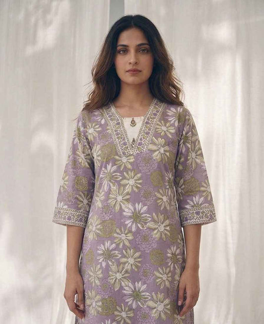 Pure Cotton Three Piece Dupatta Set